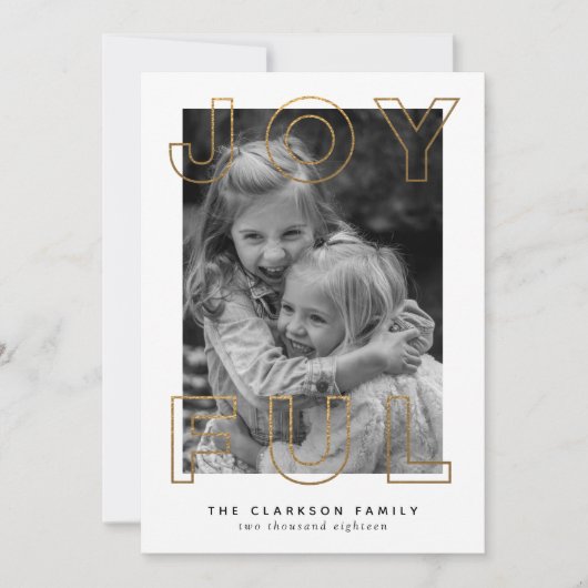 Kerstkaart vol vreugde (Voorkant)