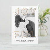 Kerstkaart vol vreugde (Staand voorkant)