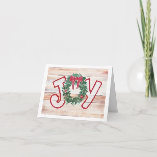 Kerstkaart vol vreugde feestdagen kaart (Voorkant)