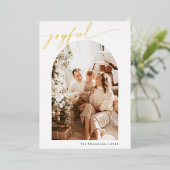 Kerstkaart vol vreugde | Moderne Kerst Foto Kaart (Staand Voorkant)