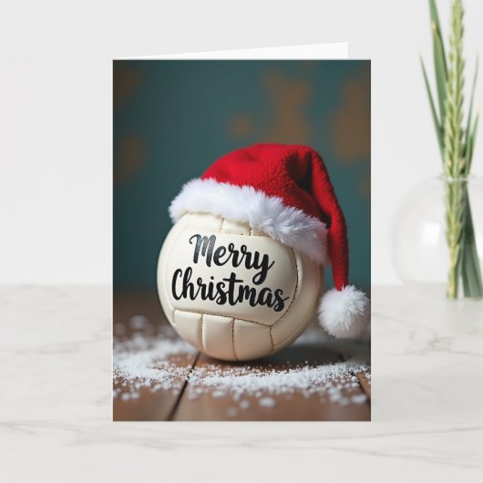 Kerstkaart volleybal kaart (Voorkant)