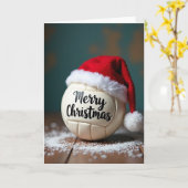 Kerstkaart volleybal kaart (Gele Bloem)