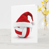 Kerstkaart volleybal kaart (Gele Bloem)