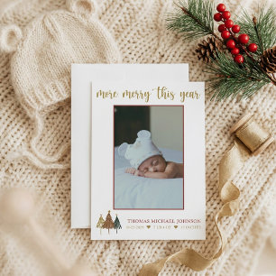 Kerstkaart voor aankondiging geboorte