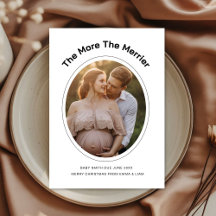 Kerstkaart voor aankondiging groeiend gezin
