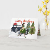 Kerstkaart voor Afro-Amerikaanse vrouw Kaart (Gele Bloem)