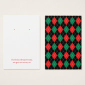 kerstkaart voor argyle visitekaartje (Voorkant /achterkant)