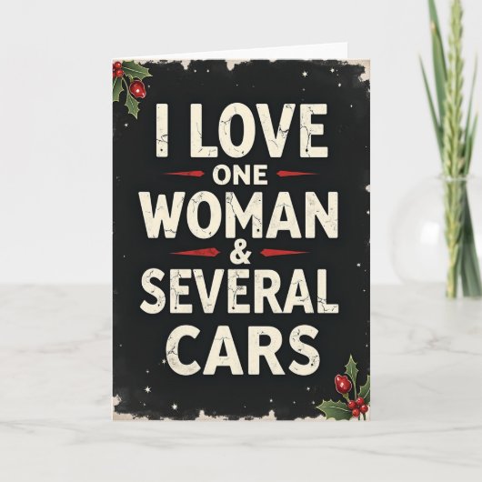 Kerstkaart voor autoliefhebbers kaart (Voorkant)