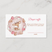 kerstkaart voor Baby shower-meisje Informatiekaartje (Voorkant)