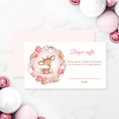 kerstkaart voor Baby shower-meisje Informatiekaartje