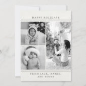 Kerstkaart voor baby's eerste kerst met moderne fo (Achterkant)