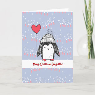 kerstKaart voor Babysitter Feestdagen Kaart
