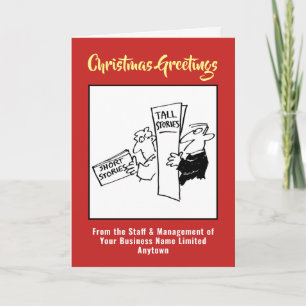 Kerstkaart voor bibliotheek, boekhandel of boekhan feestdagen kaart