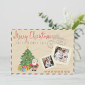 kerstkaart voor blinden : Vrolijk kerstfeest (Staand voorkant)