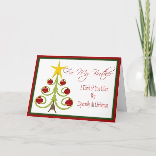 Kerstkaart voor Broer Feestdagen Kaart (Voorkant)