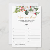 Kerstkaart voor bruidsdouche-spel kaart (Voorkant)