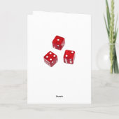 Kerstkaart voor Bunco-feest Feestdagen Kaart (Achterkant)