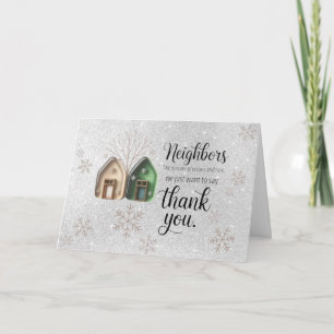 Kerstkaart voor buren bedanken kaart
