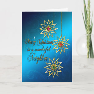 Kerstkaart voor buren feestdagen kaart