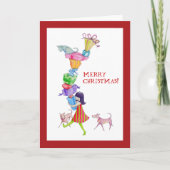 kerstkaart voor cadeaus feestdagen kaart (Voorkant)