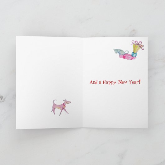 kerstkaart voor cadeaus feestdagen kaart (Binnen)