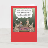 kerstkaart voor cartoon: rendiergames feestdagen kaart (Voorkant)