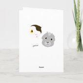 kerstkaart voor cavia's feestdagen kaart (Achterkant)