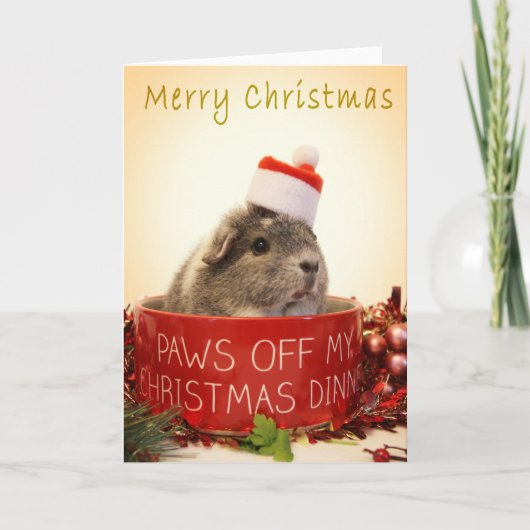 kerstkaart voor cavia's feestdagen kaart (Voorkant)
