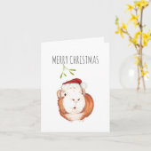 kerstkaart voor cavia's kaart (Gele Bloem)