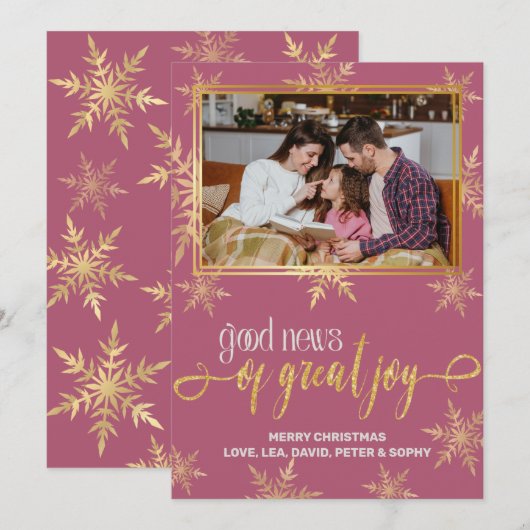 Kerstkaart voor christenen (Voorkant / Achterkant)