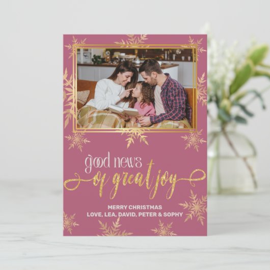 Kerstkaart voor christenen (Staand voorkant)