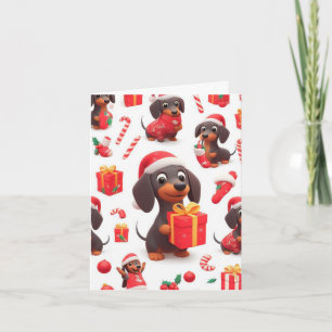 Kerstkaart voor de Dasjesfamilie Kaart