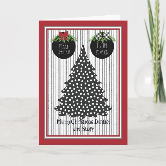 kerstKaart voor de Dentist & Personeel Bedankkaart (Voorkant)