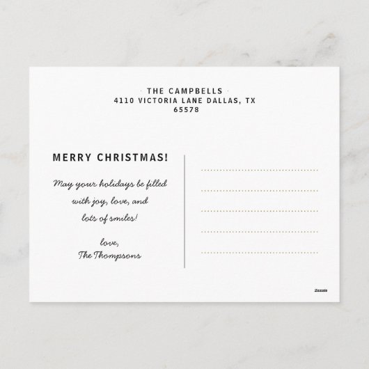 Kerstkaart voor de eerste kerst van je baby feestdagenkaart (Achterkant)