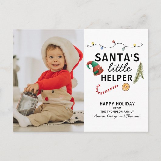 Kerstkaart voor de eerste kerst van je baby feestdagenkaart (Voorkant)