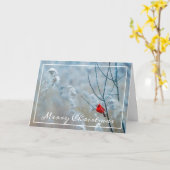 Kerstkaart voor de eindkardinaal kaart (Gele Bloem)