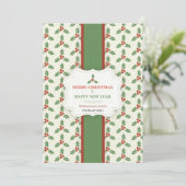 Kerstkaart voor de feestdagen (Staand voorkant)