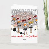 Kerstkaart voor de gevangenis feestdagen kaart (Achterkant)