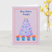 kerstKaart voor de Haarstylist Lavender Tree Kaart (Gele Bloem)