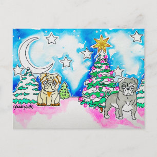 Kerstkaart voor de hond uitnodiging briefkaart