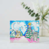 Kerstkaart voor de hond uitnodiging briefkaart (Staand voorkant)