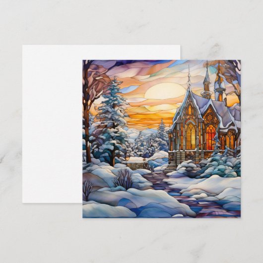 Kerstkaart voor de kerk (Voorkant / Achterkant)