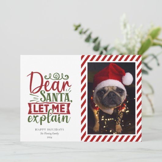 Kerstkaart voor de Kerstman (Staand voorkant)