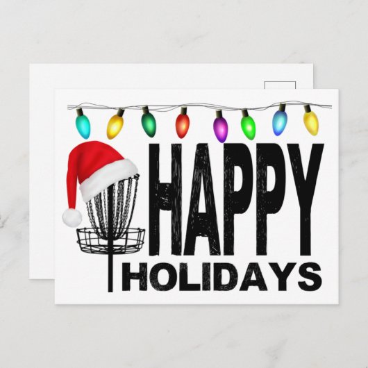 kerstkaart voor de kerstman met het Golf-mandje Uitnodiging Briefkaart (Voorkant / Achterkant)