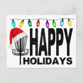 kerstkaart voor de kerstman met het Golf-mandje Uitnodiging Briefkaart (Voorkant)