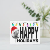 kerstkaart voor de kerstman met het Golf-mandje Uitnodiging Briefkaart (Staand voorkant)