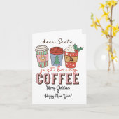 kerstkaart voor de koffieliefhebbers kaart (Gele Bloem)