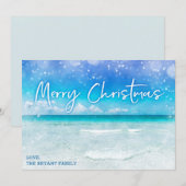 KERSTKAART VOOR DE KUST Tropisch strand zee (Voorkant / Achterkant)