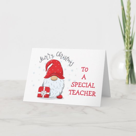 KERSTKAART VOOR DE LERAAR KAART (Voorkant)