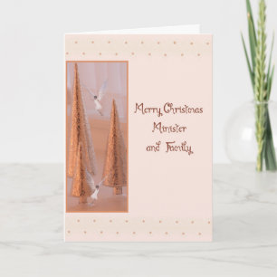 KerstKaart voor de minister en de familie Feestdagen Kaart